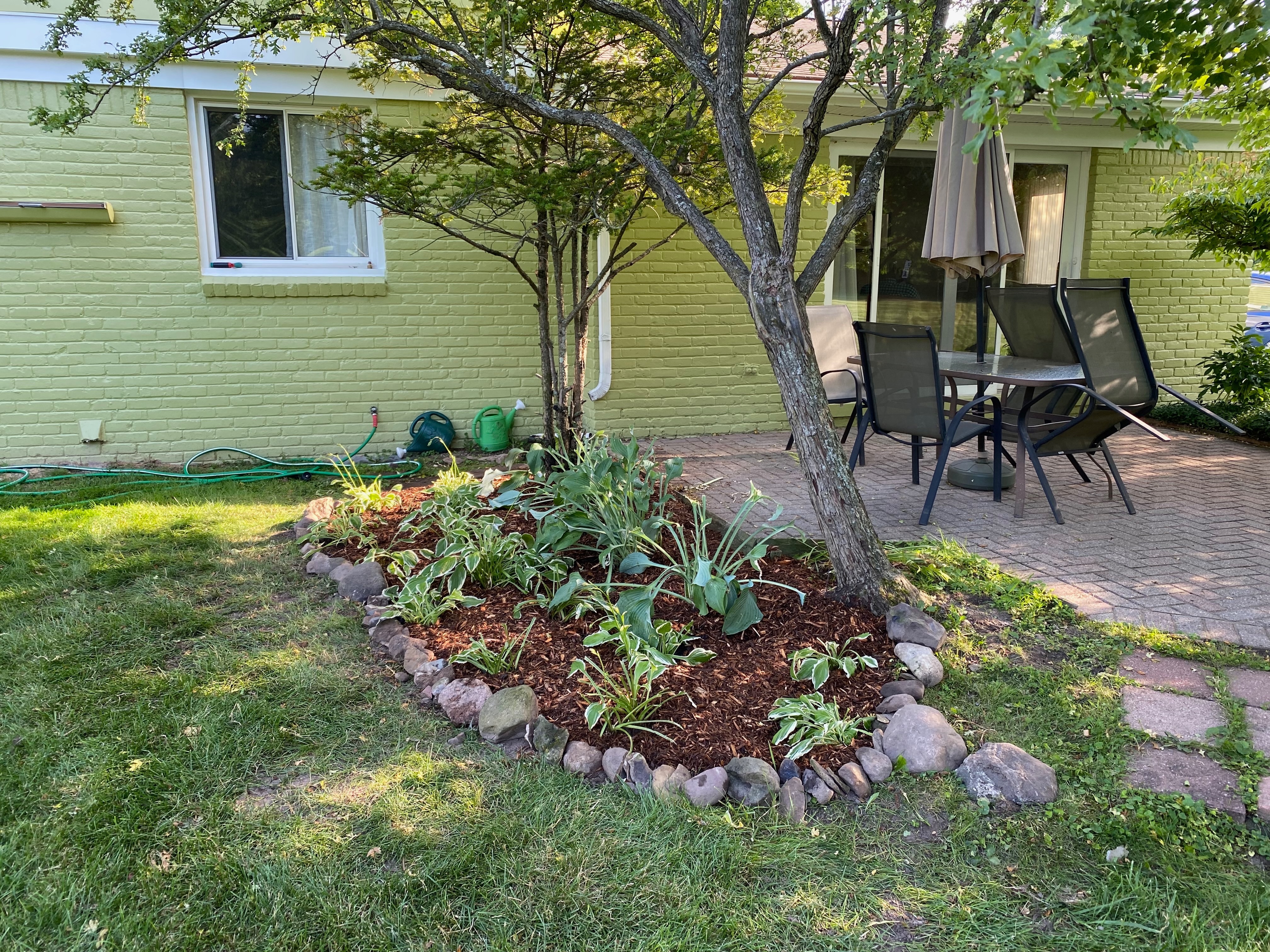 After photo of cleaned garden bed